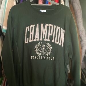 Champion Forest Green Reverse Weave Sweatshirt